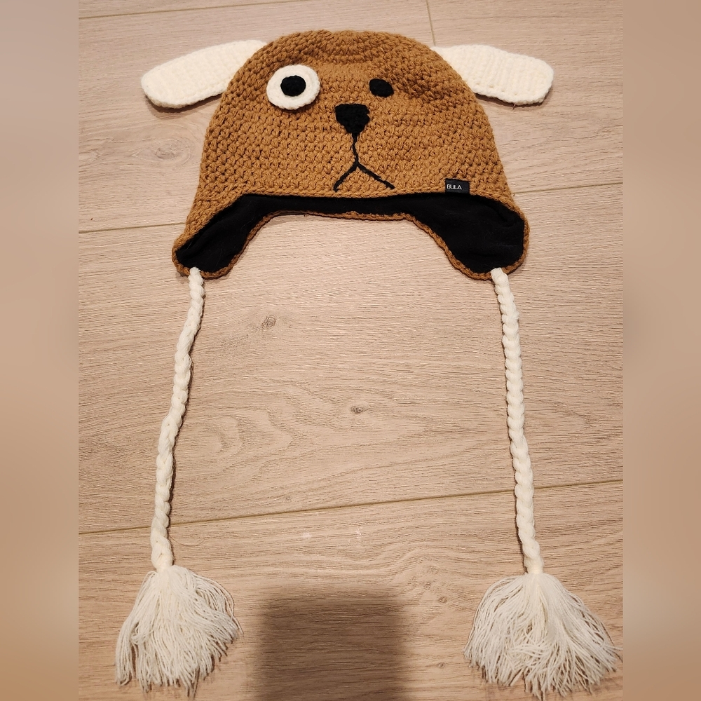 Bula Cute Dog Knit Hat with Ear Flaps